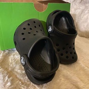 Black crocs for newborn/baby